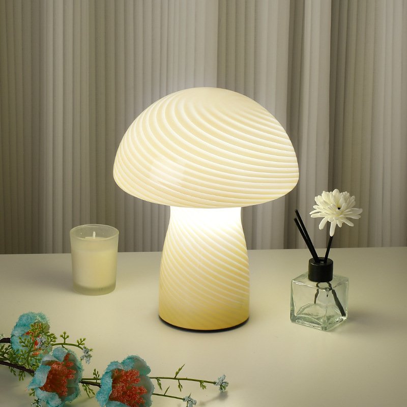 Lampe Champignon Élégante en Verre