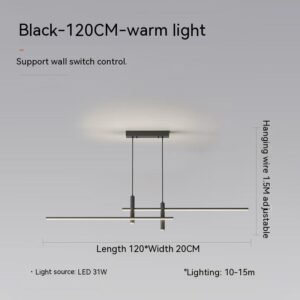 Suspension Nordique Épurée à Découpe Géométrique en Noir