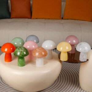 Lampe Champignon Élégante en Verre