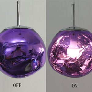 Suspension Organique en Verre et Laiton