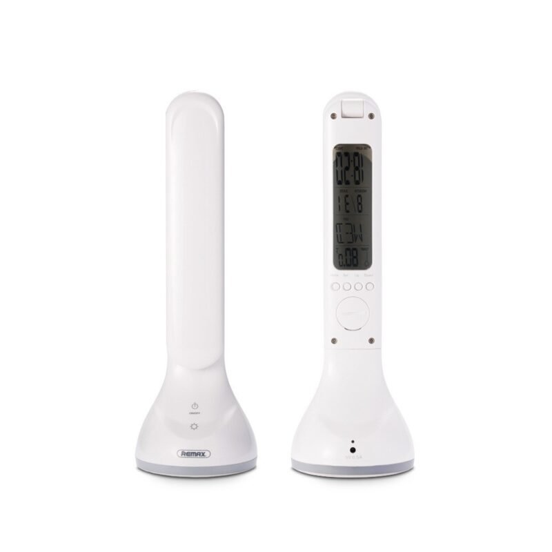 Lampe de Bureau LED Élancée Moderne en Plastique Blanc