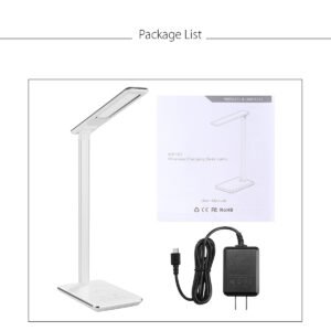 Lampe de Bureau LED en Aluminium Blanc Minimaliste