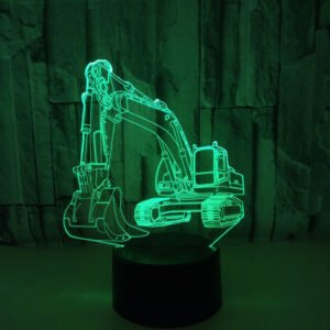 Lampe 3D Excavatrice à Acrylique Gravé