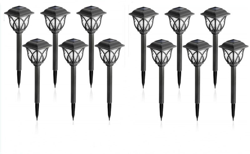 Lampadaire Solaire Éclat Noir en Verre Texturé