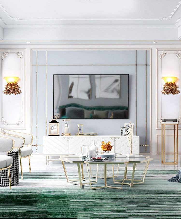 Applique Baroque Angelots en Résine Dorée