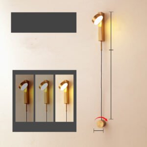 Applique Murale Minimaliste Rotative