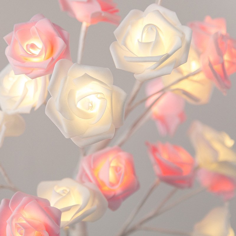 Lampe Arbre Lumière en Boules de Coton