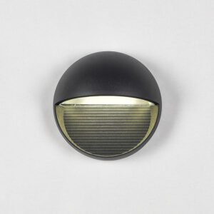 Applique Murale Noire Demi-Sphère Minimaliste