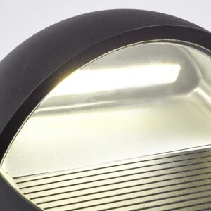 Applique Murale Noire Demi-Sphère Minimaliste