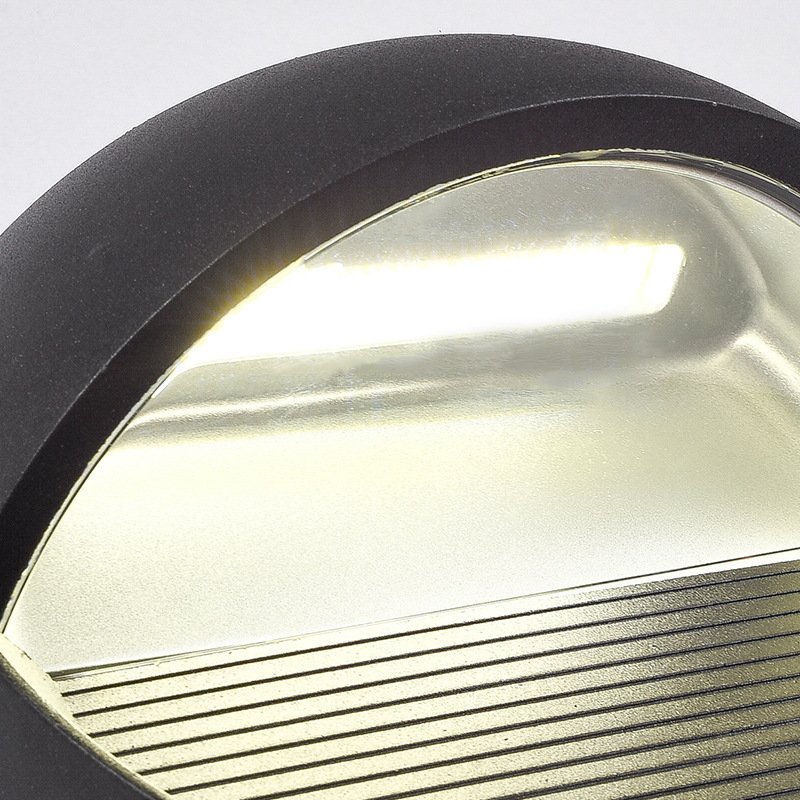 Applique Murale Noire Demi-Sphère Minimaliste