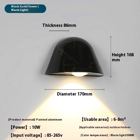 Applique Murale Minimaliste Extérieure Étanche