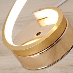 1835486996428.jpg Lampe de table Spirale en aluminium blanc