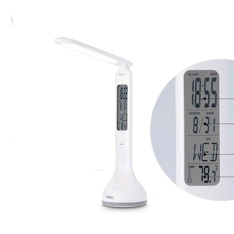 Lampe de Bureau LED Élancée Moderne en Plastique Blanc