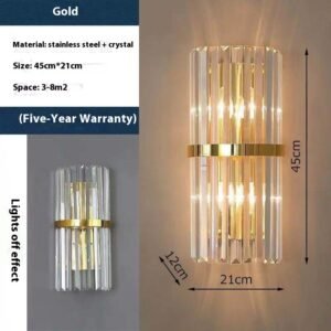 Applique Murale Cylindrique en Verre Cristal