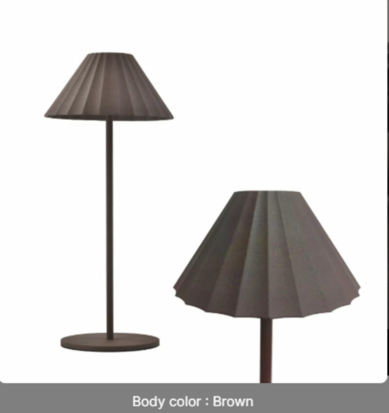 Lampe de Bureau Alliage à Abat-jour Conique Strié