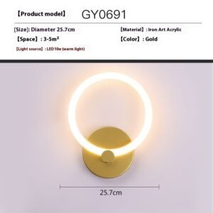 Applique Murale Losange Doré Élégant