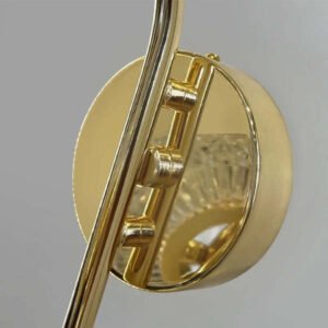 Applique Murale Élégante en Laiton et Verre