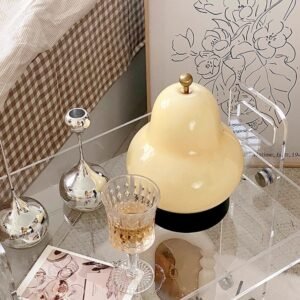 2403010815550321100.jpg Lampe de Table Poire Minimaliste en Verre