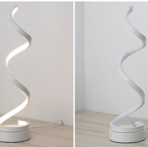 2989044805321.jpg Lampe de table Spirale en aluminium blanc