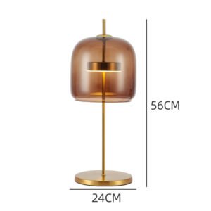 Lampe de Table Chic en Métal Doré et Noir