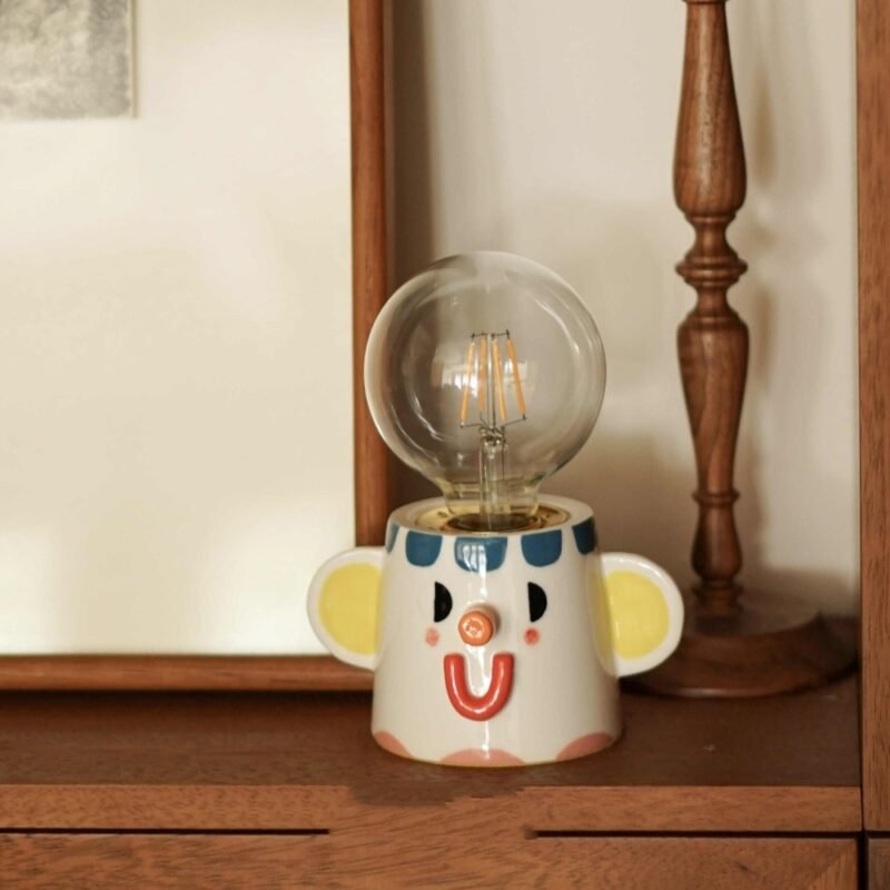 Lampe en Céramique Peinte à la Main