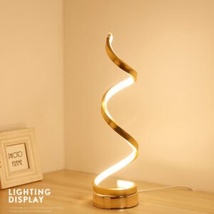 33826099516292.jpg Lampe de table Spirale en aluminium blanc