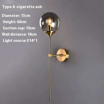 Applique Murale Sphérique en Laiton Épurée