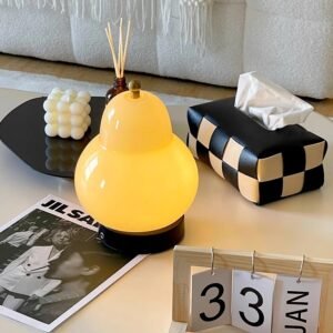 3afec11f-bced-4dbe-990d-39732bd6d761.jpg Lampe de Table Poire Minimaliste en Verre