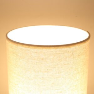 Lampe de Table Minimaliste Laiton et Tissu