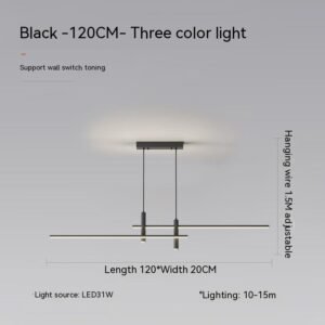 Suspension Nordique Épurée à Découpe Géométrique en Noir