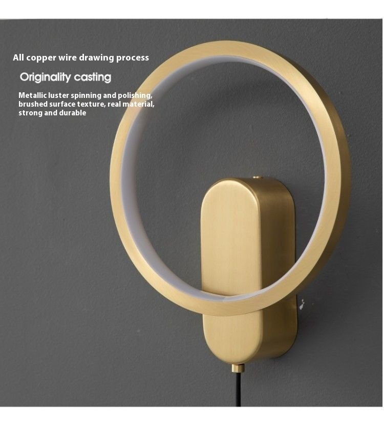 Élégante Applique Murale en Cuivre