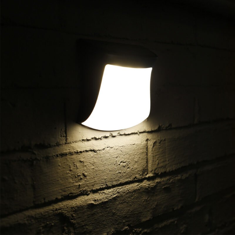 Applique Murale Extérieure Courbée Noire