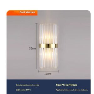 Applique Murale Cylindrique en Verre Cristal