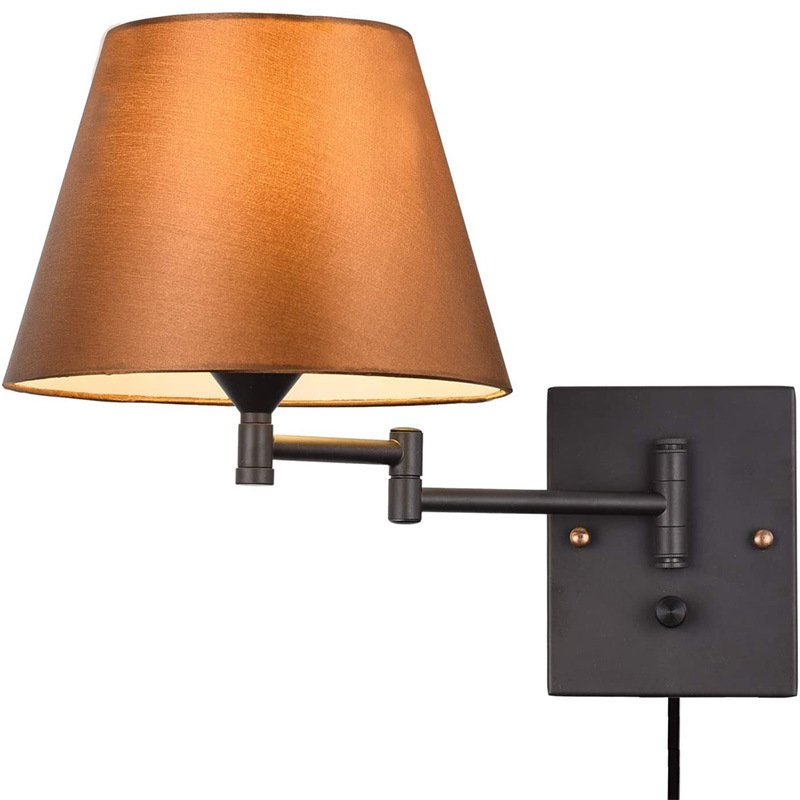 Applique Murale Épurée en Tissu et Métal Noir