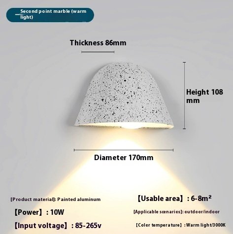 Applique Murale Minimaliste Extérieure Étanche