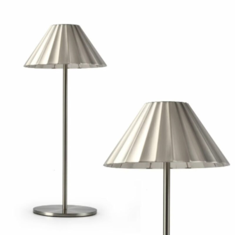 Lampe de Bureau Alliage à Abat-jour Conique Strié