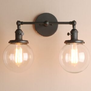 7ddb6fb0-c846-4a9b-a28b-54e93d21981c.jpg Applique Murale en Laiton Noir et Verre Sphérique