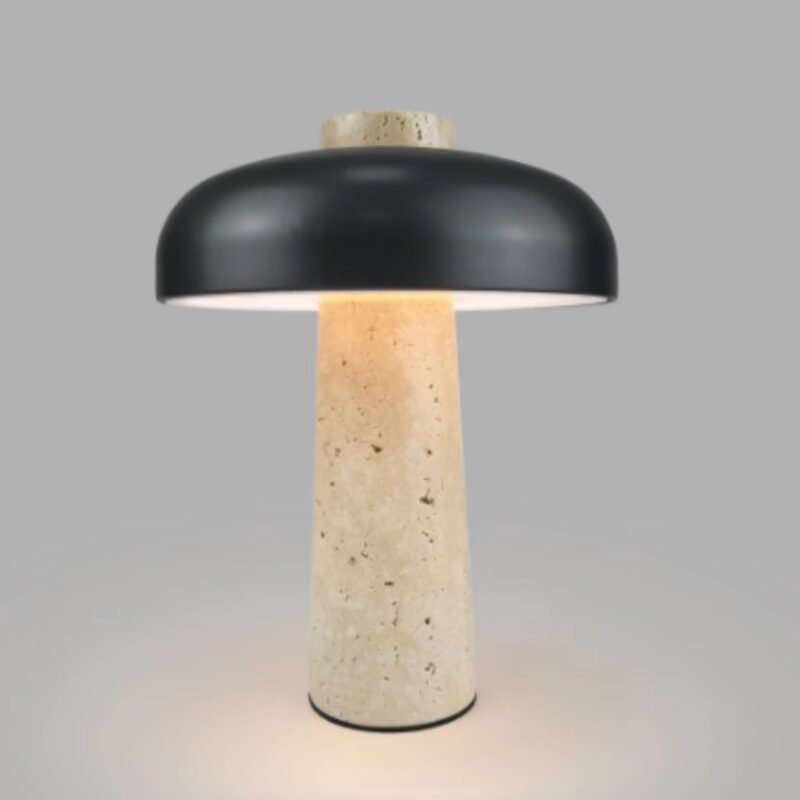 8497af76-04d2-4b6d-ae72-8190b75fd394.jpg Lampe de Table en Pierre Naturelle et Métal Noir