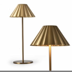 Lampe de Bureau Alliage à Abat-jour Conique Strié