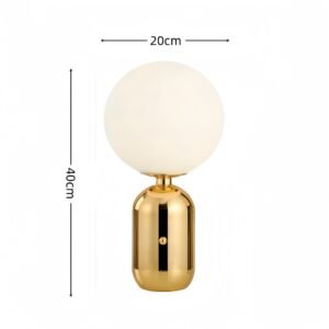 Lampe de Table Chic en Métal Doré et Noir