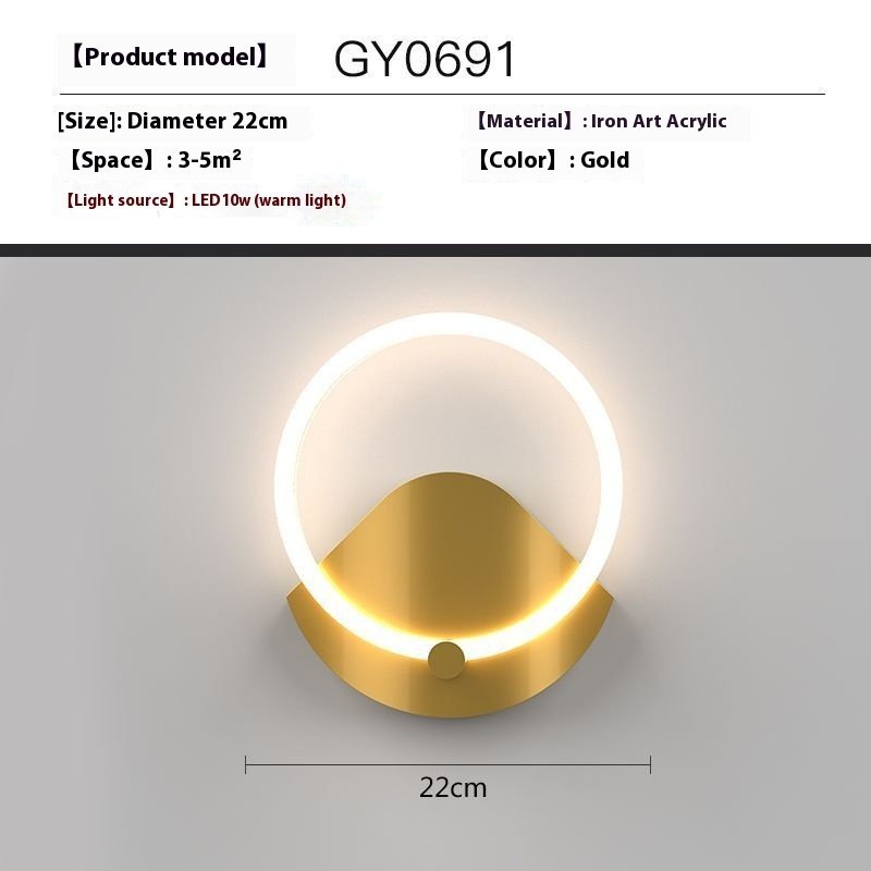 Applique Murale Losange Doré Élégant