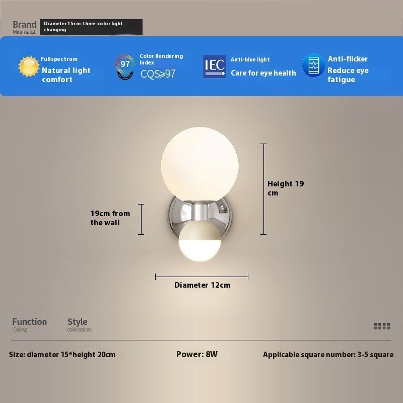 Applique Murale Minimaliste en Verre