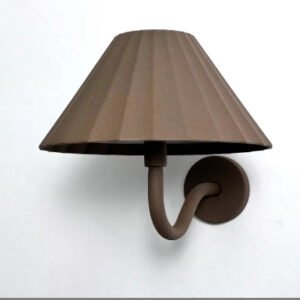 Applique Murale Métallique Marron Mat aux Lignes Épurées