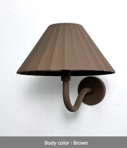 Applique Murale Métallique Marron Mat aux Lignes Épurées