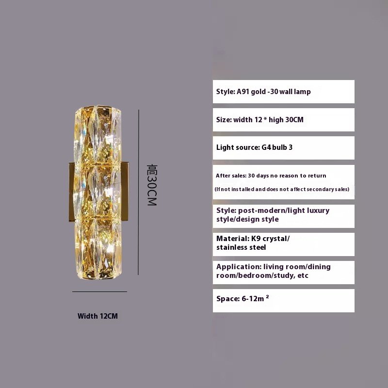 Applique Murale Cristal et Laiton Luxueuse