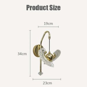 Applique Murale Élégante en Laiton et Verre