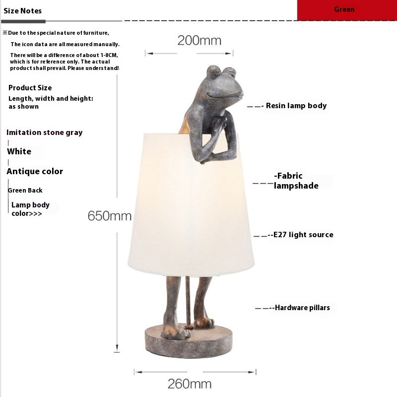 Lampe de Table Grenouille Éclectique