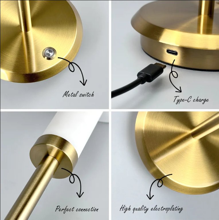 ae775fb1-6b80-428a-9a76-0b2ca8260fbf.jpg Lampe de Table Dorée à Abat-Jour Plissé Beige