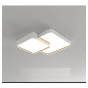 Luminaire Plafonnier Noir et Or Élégant