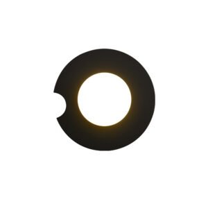 Applique Murale Cercle Doré Luxueux en Verre